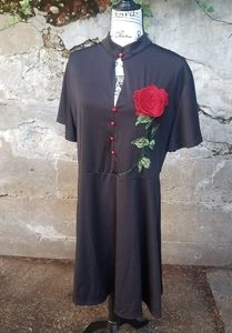 Rose Applique Dress